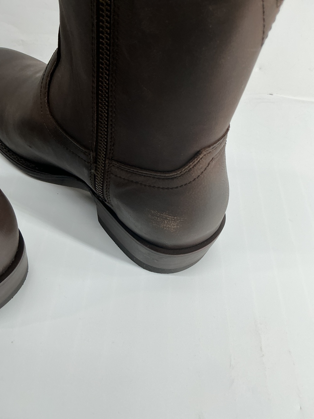 Crafted Leather Western Zip Boot